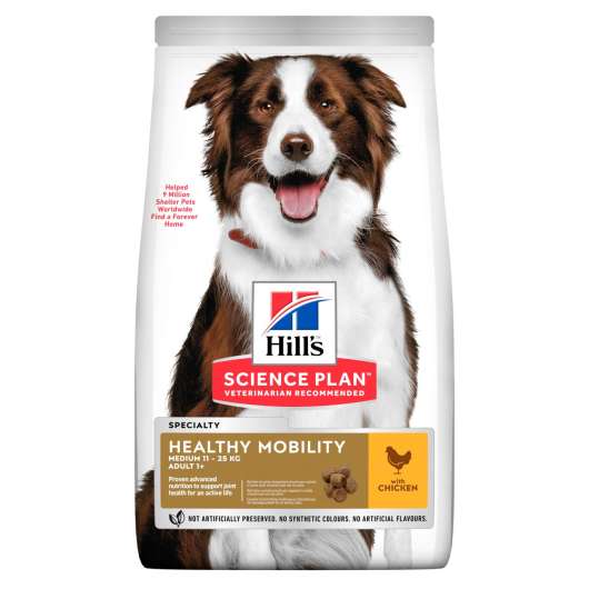 Adult Dog Healthy Mobility Medium torrfoder med kyckling - 14 kg