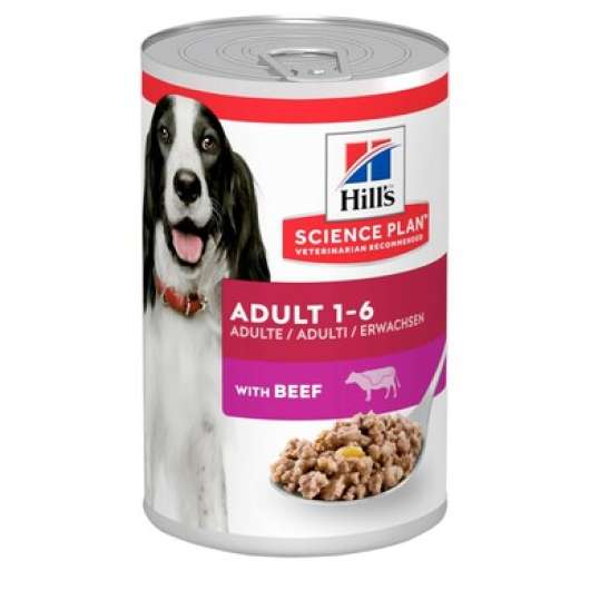 Adult våtfoder med nötkött för hund - 12 x 370 g