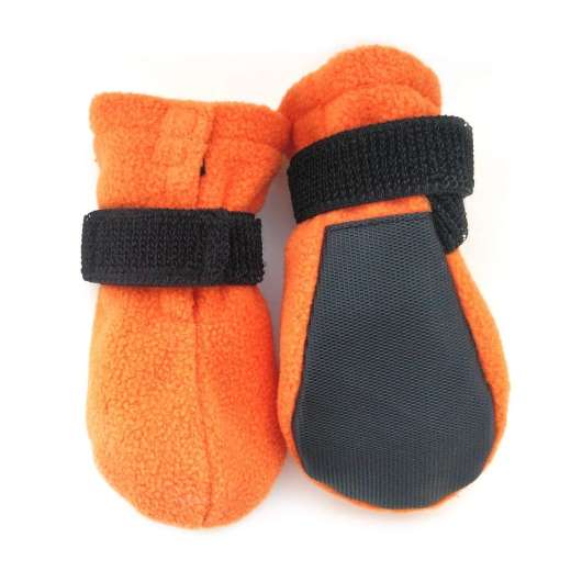 Basic Paws Fleece Hundskor Korta Orange 4-pack (XL)