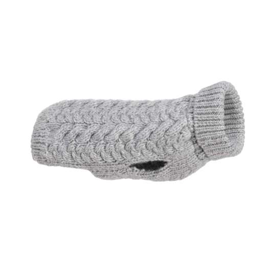 Basic Wool Kabelstickad Hundtröja Grå (20 cm)