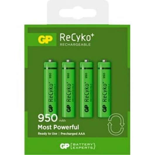 Batteri GP Batteries Laddningsbar ReCyko AAA, 4-pack