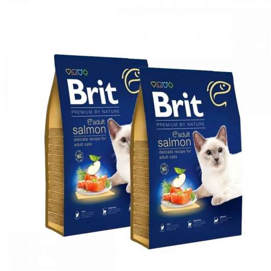 Brit Premium By Nature Cat Adult Salmon 2x8 kg