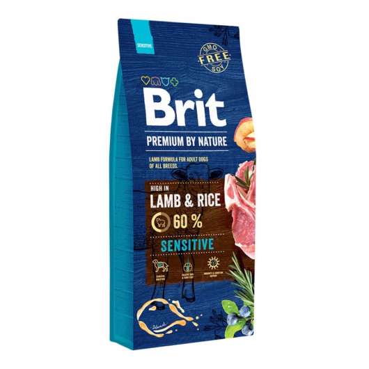 Brit Premium By Nature Dog Adult Sensitive Lamb & Rice 15 kg