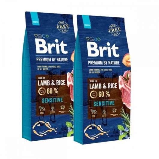 Brit Premium By Nature Dog Sensitive Lamb & Rice 2x15 kg