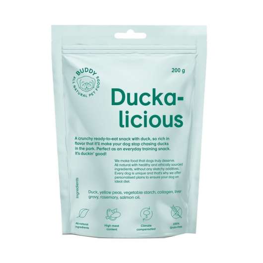 Buddy Petfoods Duckalicious Dog Treats 200 g
