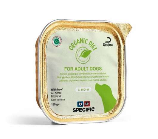 C-BIO-W Organic Beef Våtfoder för hund - 5 x 150 g