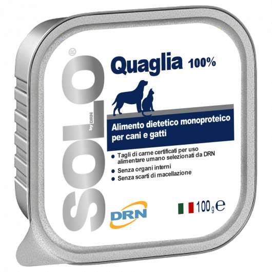 DRN Solo Vaktel Monoprotein Våtfoder - 100 g