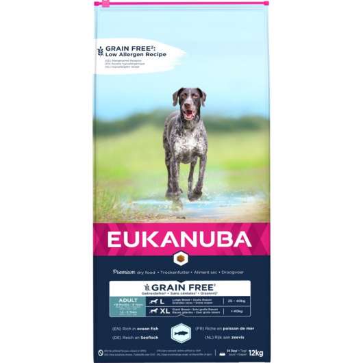 Eukanuba dog grain free adult large & extra large breed ocean fish
