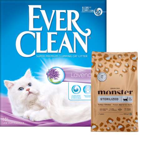 Ever Clean 199 kr + Monster 400 g - Litterfree Paws