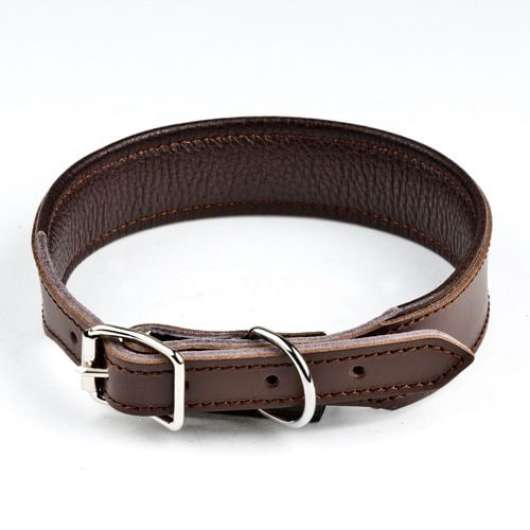 Feel Basic Wide Läderhalsband Brun (3,5 x 40 cm)