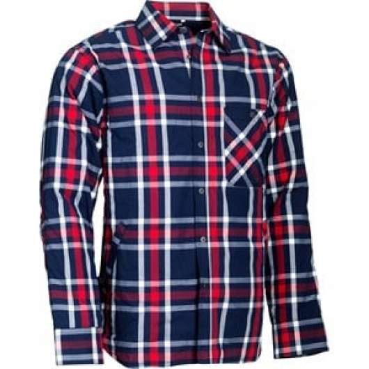 Flanellskjorta G1880 Fodrad, Blå/röd - BLÅ/RÖD, M