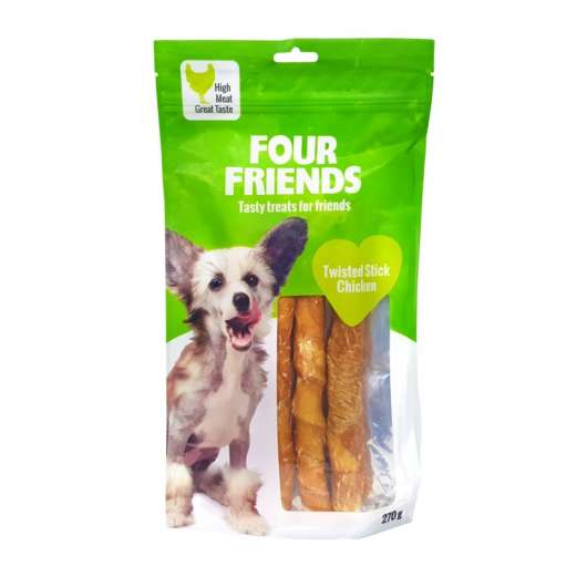 FourFriends Dog Twisted Stick Chicken 25 cm