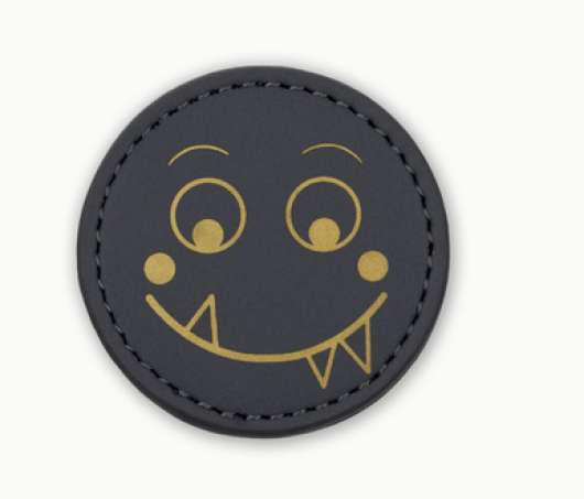 Happy Monster Badge till Konny Collar - M / Black