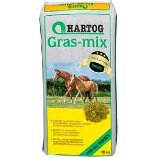 Hästfoder Hartog Gras-Mix, 18 kg