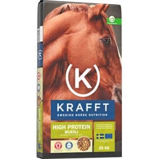 Hästfoder Krafft Müsli Protein, 20 kg