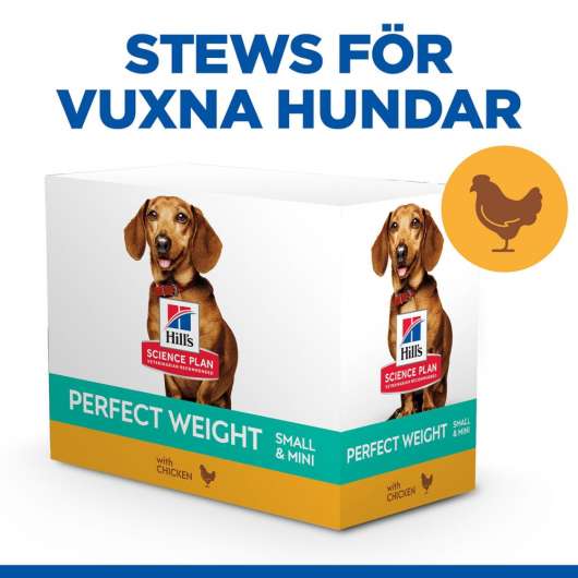 Hill's Science Plan Canine  Adult Small & Mini Perfect Weight Stew Chicken 12x80 g