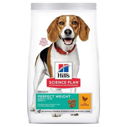 Hill's Science Plan Dog Adult Medium Perfect Weight Chicken