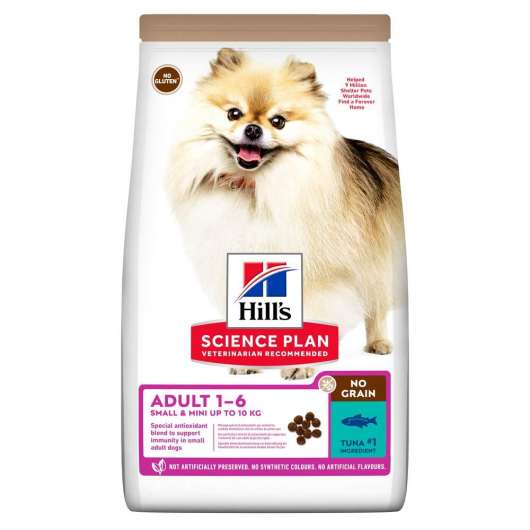 Hill's Science Plan Dog Adult No Grain Small & Mini med Tonfisk 1