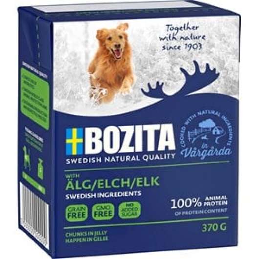 Hundfoder Bozita Tetra Recart Älg, 370 g