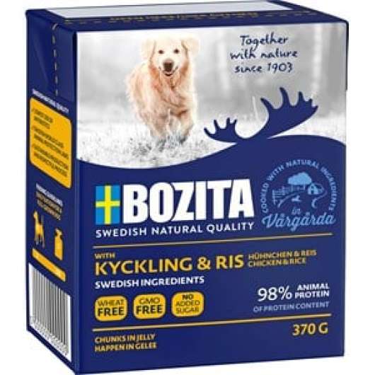 Hundfoder Bozita Tetra Recart Kyckling/Ris, 370 g