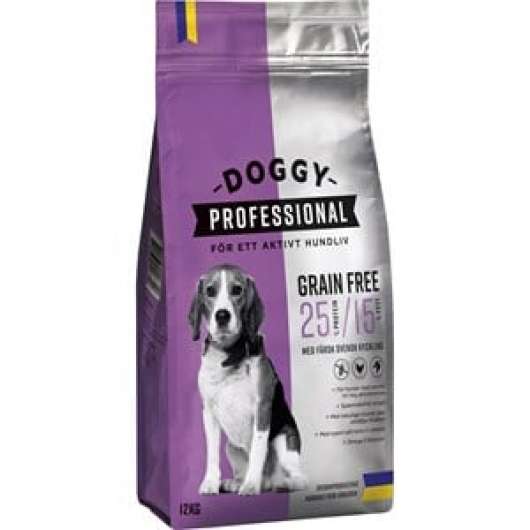 Hundfoder Doggy Professional Grain Free, 12 kg