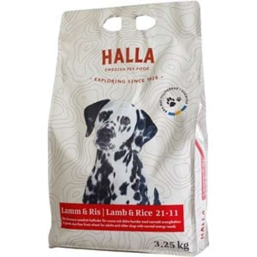 Hundfoder Halla Lamm och Ris, 3,25 kg