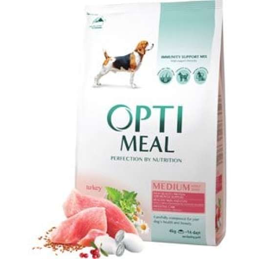 Hundfoder Optimeal Adult & Senior Medium Breed Turkey with Digestive Care, 4 kg