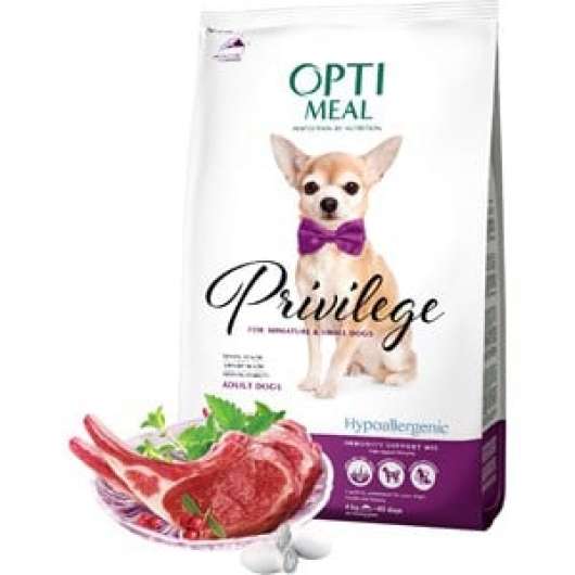 Hundfoder Optimeal Adult & Senior Small Breed Hypoallergenic Lamb & Rice 4kg