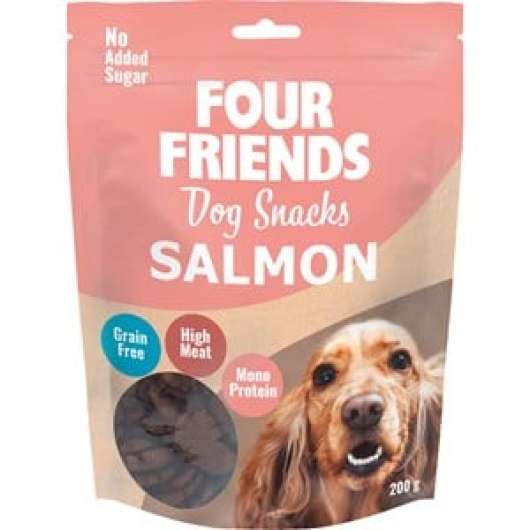 Hundgodis Four Friends Dog Snacks Salmon, 200 g