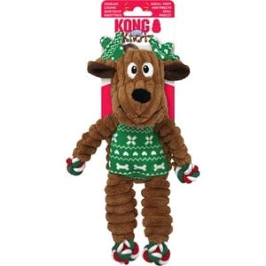 Hundleksak Kong Holiday Floppy Knots Reindeer S/M
