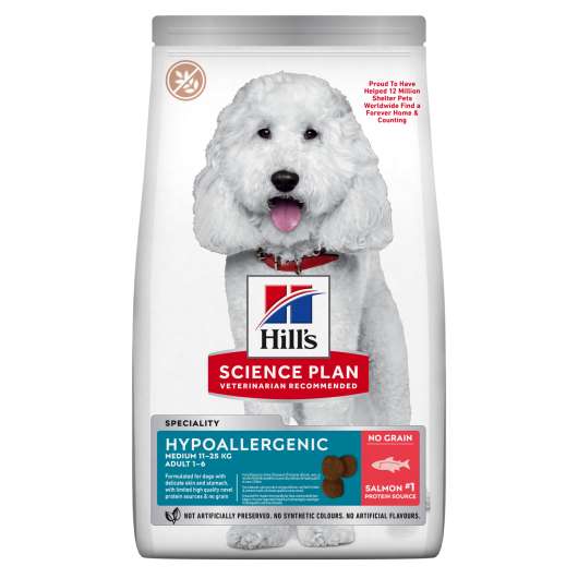 Hypoallergenic Adult Medium Breed Hundfoder med Lax - 14 kg