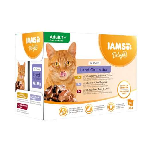 Iams Delights in gravy Multipack Land Collection 12x85 g