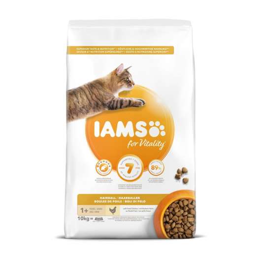 Iams for Vitality Cat Adult Hairball Chicken