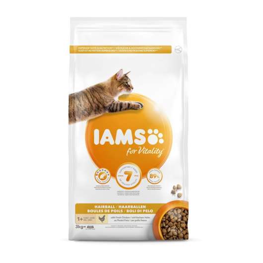 Iams for Vitality Cat Adult Hairball Chicken