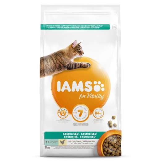 Iams for Vitality Cat Light in Fat/Sterilised Chicken