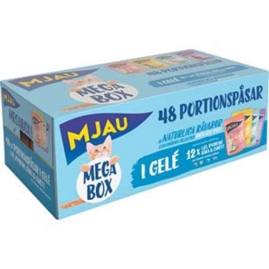 Kattmat Mjau Megabox Kött och fisk i gelé, 48x85 g