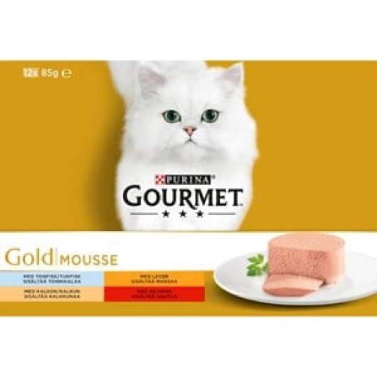 Kattmat Purina Gourmet Gold Mousse Menybox, 12x85 g