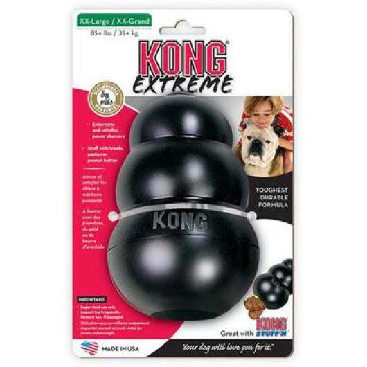 KONG Extreme Svart Gummileksak - XXL