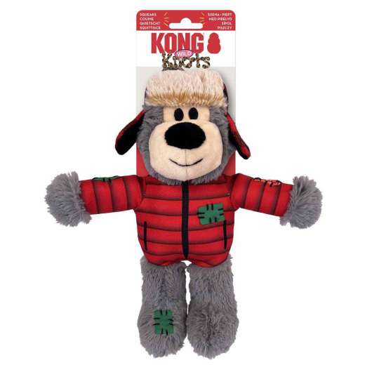 KONG Holiday Wild Knots Bear Mix Hundleksak - Julbjörn