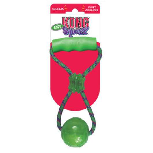 KONG Squeezz Ball With Handle hundleksak - Medium