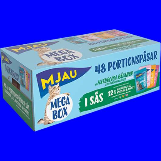 Megabox Fisk & Kött i Sås - 48 x 85 g