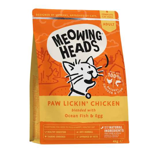 Meowing Heads Paw Lickin Chicken