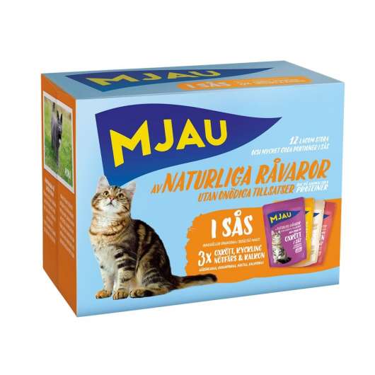 Mjau Multipack Köttsmaker i Sås 12x85 g