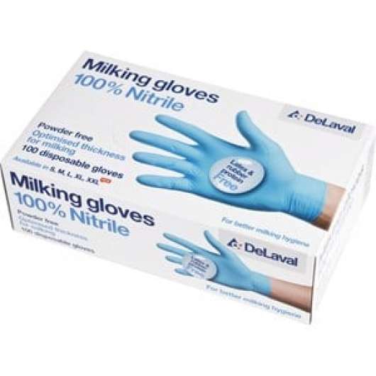 Mjölkarhandske DeLaval Nitril, 100-pack S