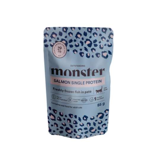 Monster Cat Pouches Adult Salmon - 8 x 85 g