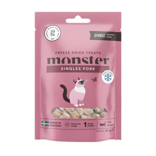 Monster Cat Treats Freeze Dried Pork 40 g