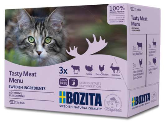 Multibox Kött i sås för katt - 12 x 85 g