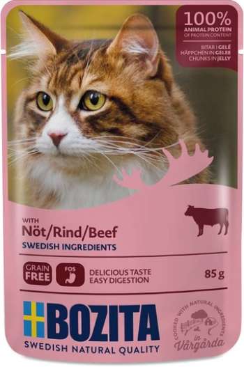 Nötkött i gelé för katt - 12 st x 85 g
