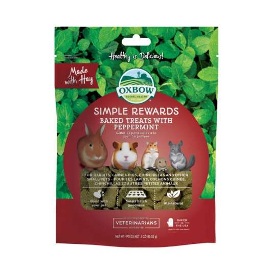 Oxbow Simple Rewards Baked Treats with Peppermint 85 g