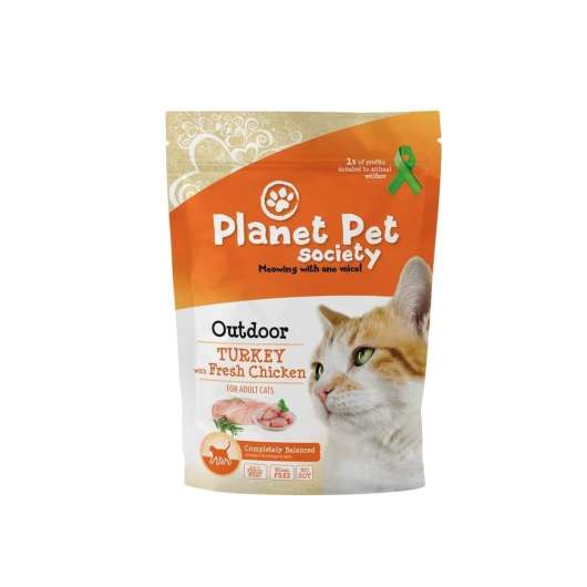Planet Pet Society Cat Outdoor Turkey with Fresh Chicken (1,5 kg)